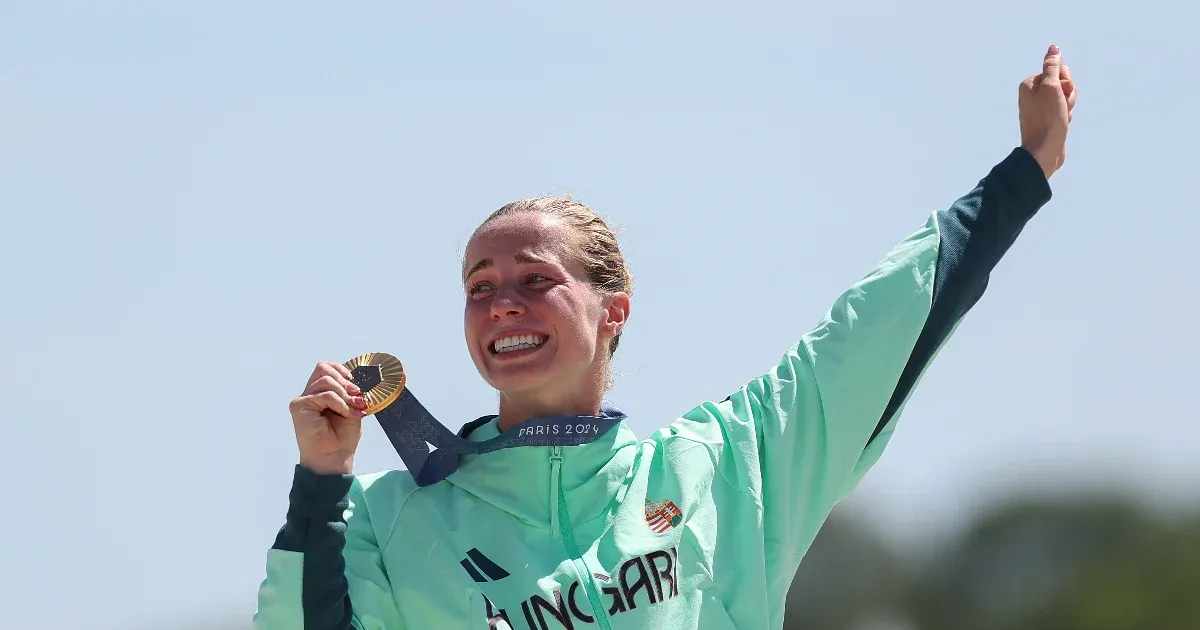 Tropán volt az olimpia előtt Gulyás Michelle, most a dobogó tetejéről integetett a bírálóinak
