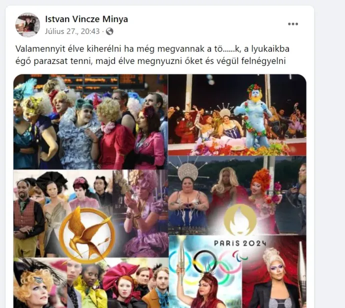 Képernyőmentés Vincze Minya István esperes Facebook-oldaláról