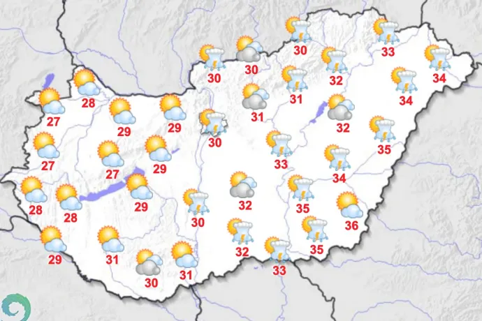 Enyhül a meleg, de jó eséllyel szerdán is elázunk