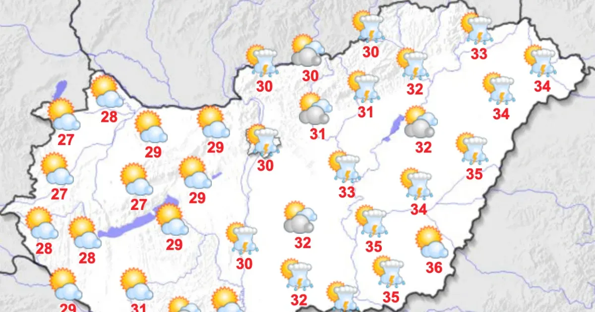 Enyhül a meleg, de jó eséllyel szerdán is elázunk