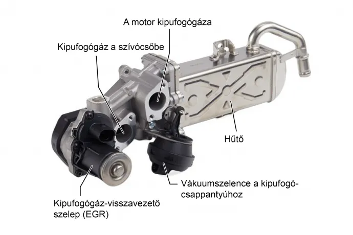 Kompakt: EGR-modul beépített hűtővel a VW 1.6 TDI motorjához, az EA189-es sorozatba tartozó motorhoz – Forrás: autóMAGAZIN