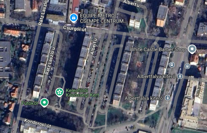 Panelházak Újbudán. Fotó: Google/Térkép