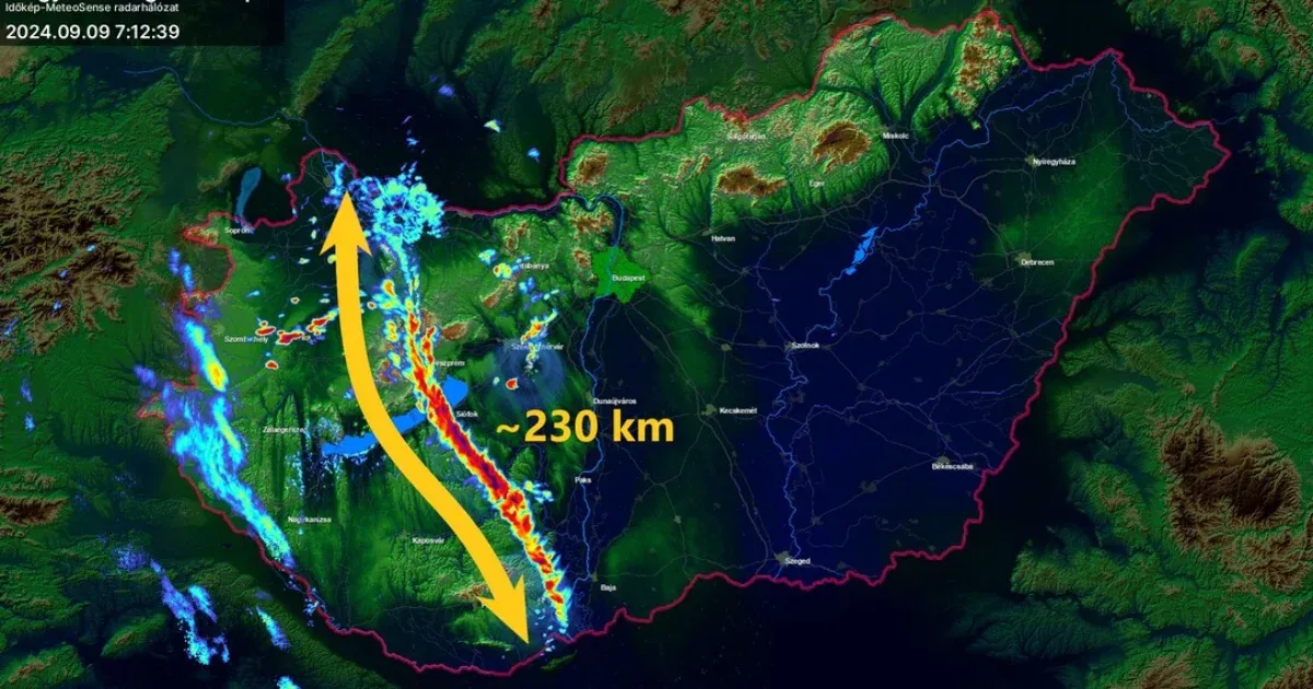 230 kilométer hosszú zivatarlánc hozta meg az őszt