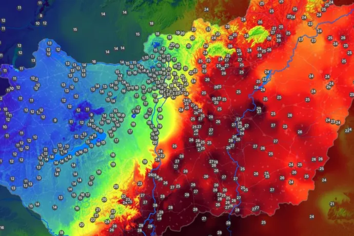 Mohácson majdnem 30 fok volt napközben, miközben Felsőszölnökön 9 fokban vacogtak