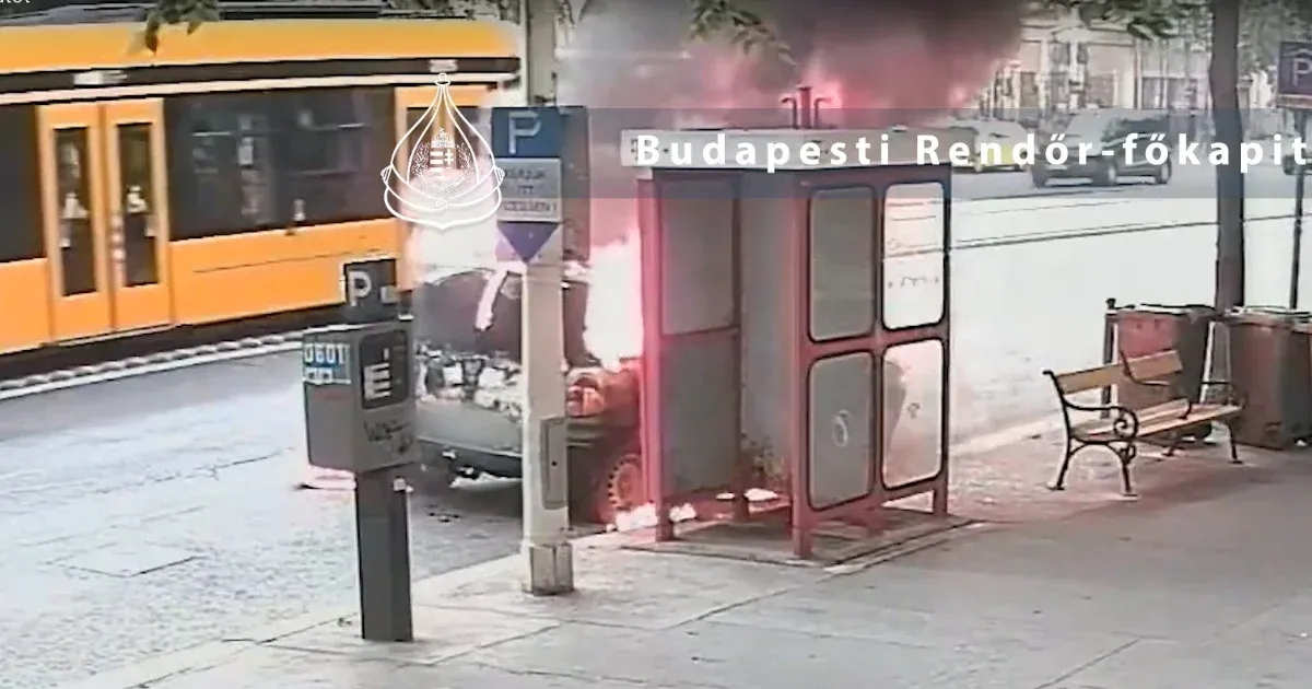 Fényes nappal gyújtott fel egy autót a Teréz körúton, rongálás miatt körözik