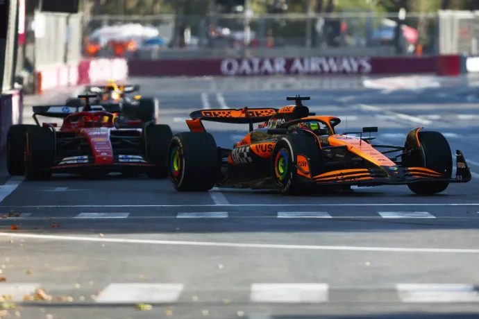 Óriási csata, utolsó előtti körös baleset – Piastrié az Azeri Nagydíj, a McLaren beelőzte a címvédő Red Bullt