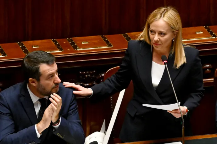 Matteo Salvini és Giorgia Meloni 2022 októberében – Fotó: Andreas Solaro / AFP