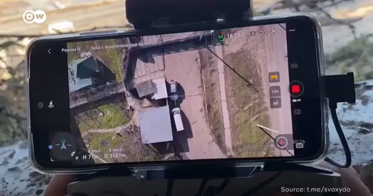 Egy új drónt tesztelnek az oroszok egy ukrán kisvároson