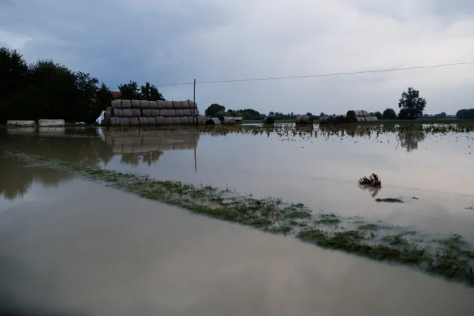 Un campo agrícola inundado en Panicavalo el 19 de septiembre de 2024 - Fotografía: Ciro De Luca/Reuters