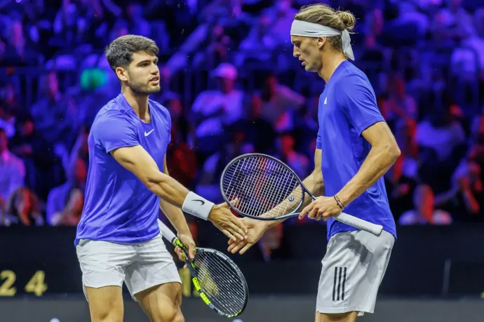 Összeállt Alcaraz és Zverev párosa, Federer úgy is nagy tapsot kapott, hogy nem volt pályán