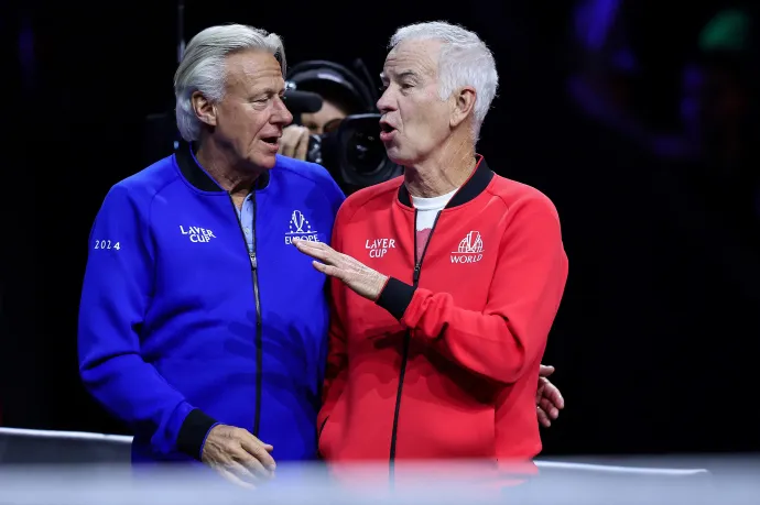 A leköszönő Björn Borg és John McEnroe – Fotó: Ronny Hartmann / AFP