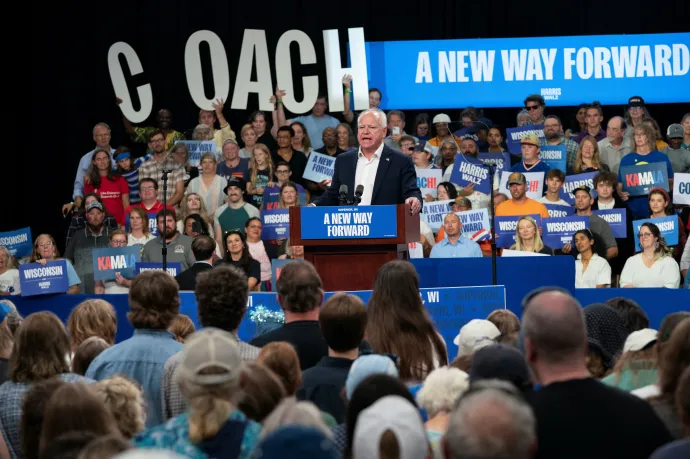 Tim Walz kampányrendezvénye Wisconsinban 20204. szeptember 14-én – Fotó: Erica Dischino / Reuters