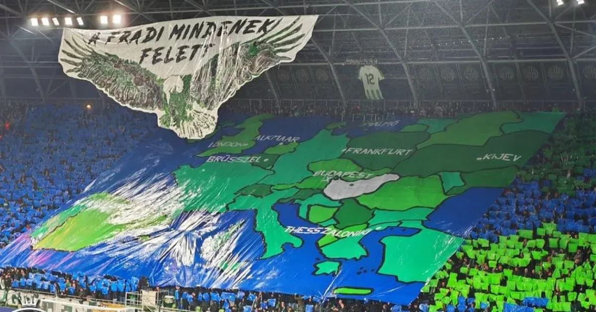 Rossz helyre tették a pontot a Fradi-szurkolók az óriási drapériájukon