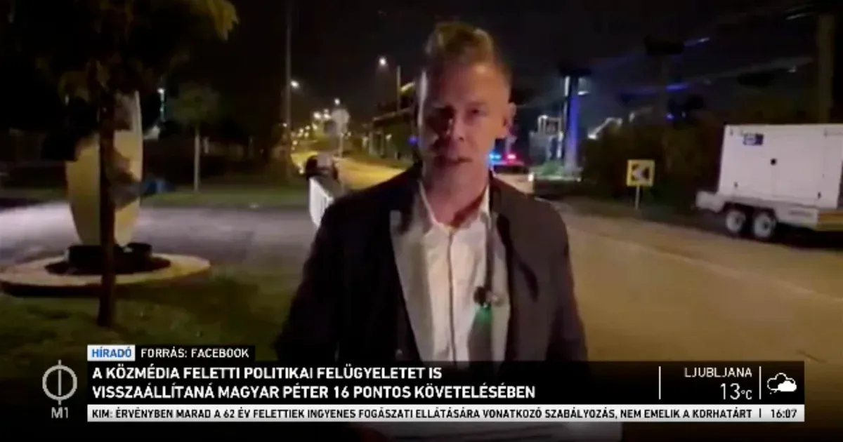 A közmédia legkiválóbb riporterei számoltak be Magyar Péter tüntetéséről a délutáni híradóban