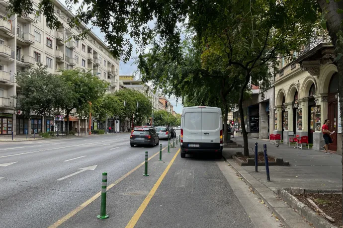 Parkoló furgon és koncentrált rakodóhely a Páva utcánál – Fotó: Tenczer Gábor / Telex