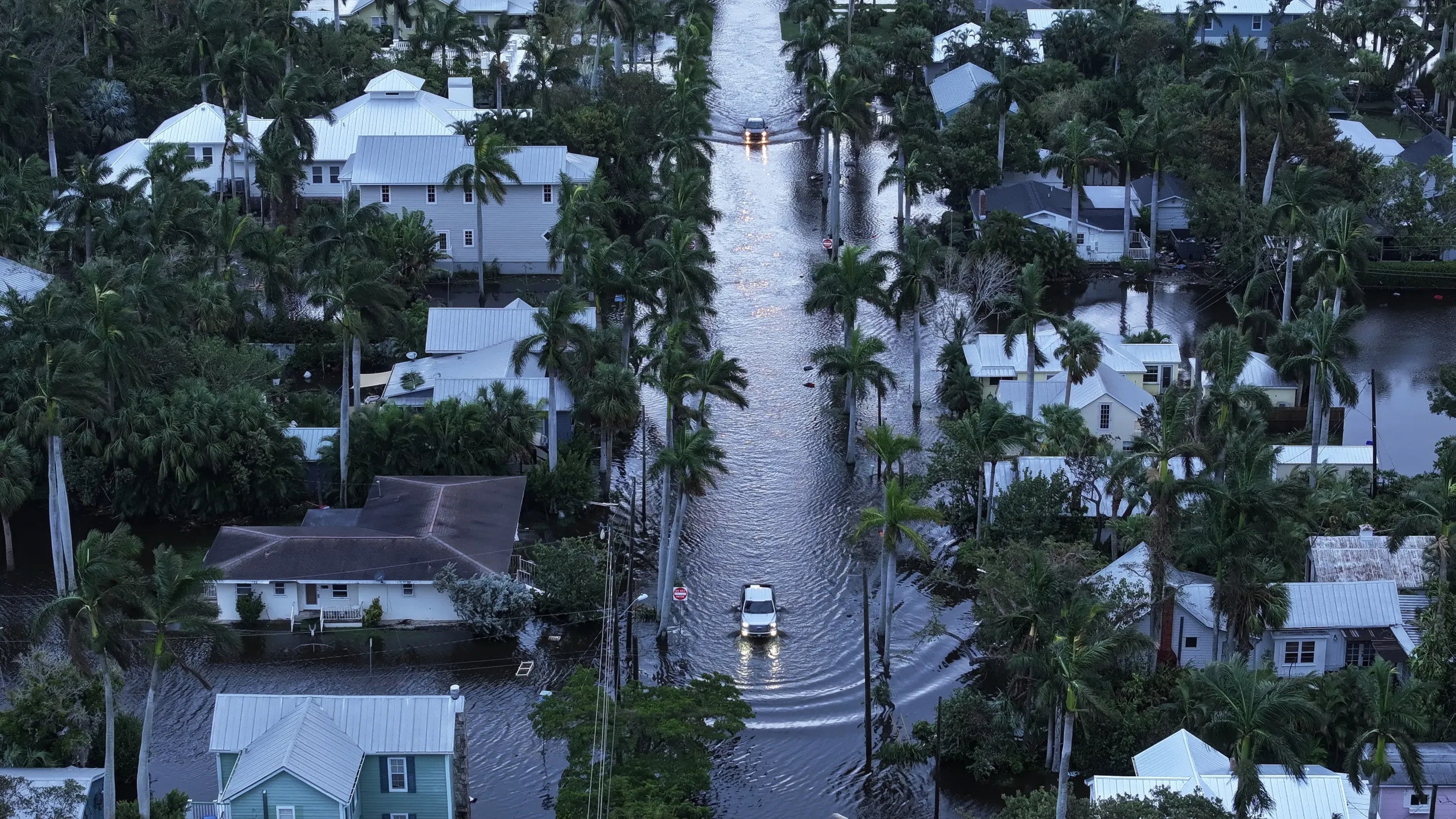 Elárasztott utcák és udvarok Punta Gordában – Fotó: Joe Raedle / Getty Images