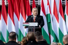 Orbán Viktor a Millenárison tart beszédet október 23-án