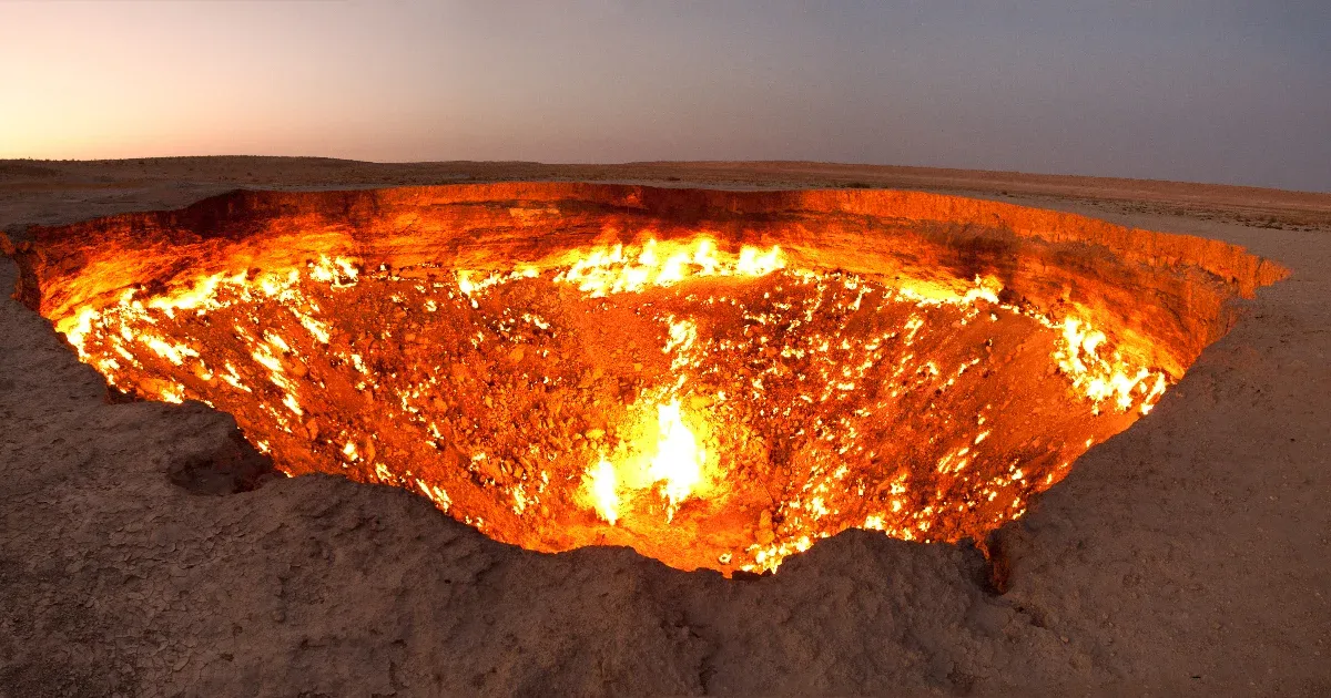 Burning fires, stars and the smell of gas are at the gates of Turkmen hell