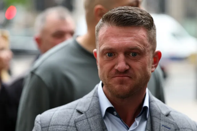 Másfél év letöltendőt kapott Tommy Robinson brit szélsőjobboldali megmondóember