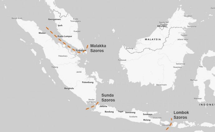 A Malaka-, Szunda- és a Lombok-szoros