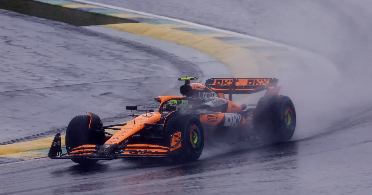 Norrisé az esős, ötször megszakított brazil időmérő, Verstappen csak a 17. helyről rajtolhat