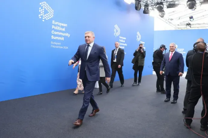 Mark Rutte, Donald Tusk, Ursula Von der Leyen and Robert Fico arriving – Photo: Noémi Napsugár Melegh / Telex