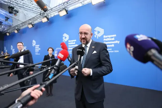 Charles Michel, Giorgia Meloni, Recep Tayyip Erdogan and Emanuel Macron arriving – Photo: Noémi Napsugár Melegh / Telex