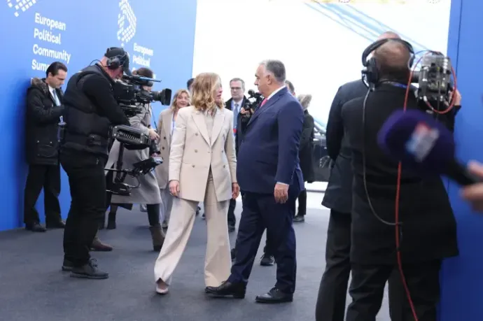 Charles Michel, Giorgia Meloni, Recep Tayyip Erdogan and Emanuel Macron arriving – Photo: Noémi Napsugár Melegh / Telex