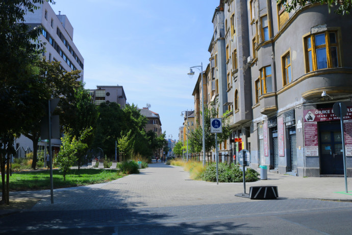 A józsefvárosi Déri Miksa utca a parkolási reform után. Fotó: Princz Ágoston/Levegő Munkacsoport