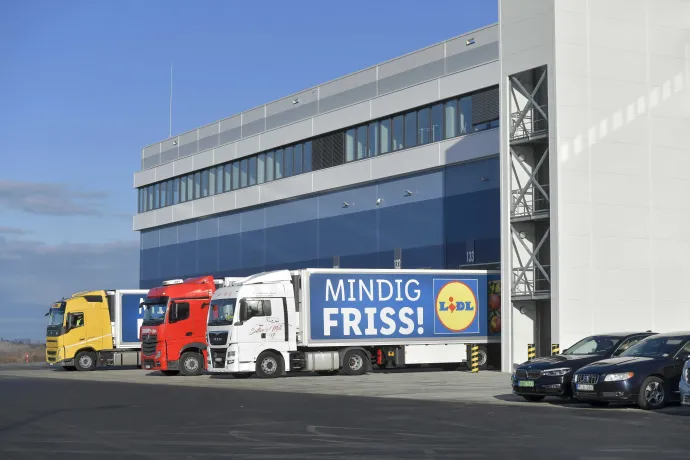 A Lidl Magyarország logisztikai központja az átadás napján Ecseren 2022. január 28-án – Fotó: Koszticsák Szilárd / MTI