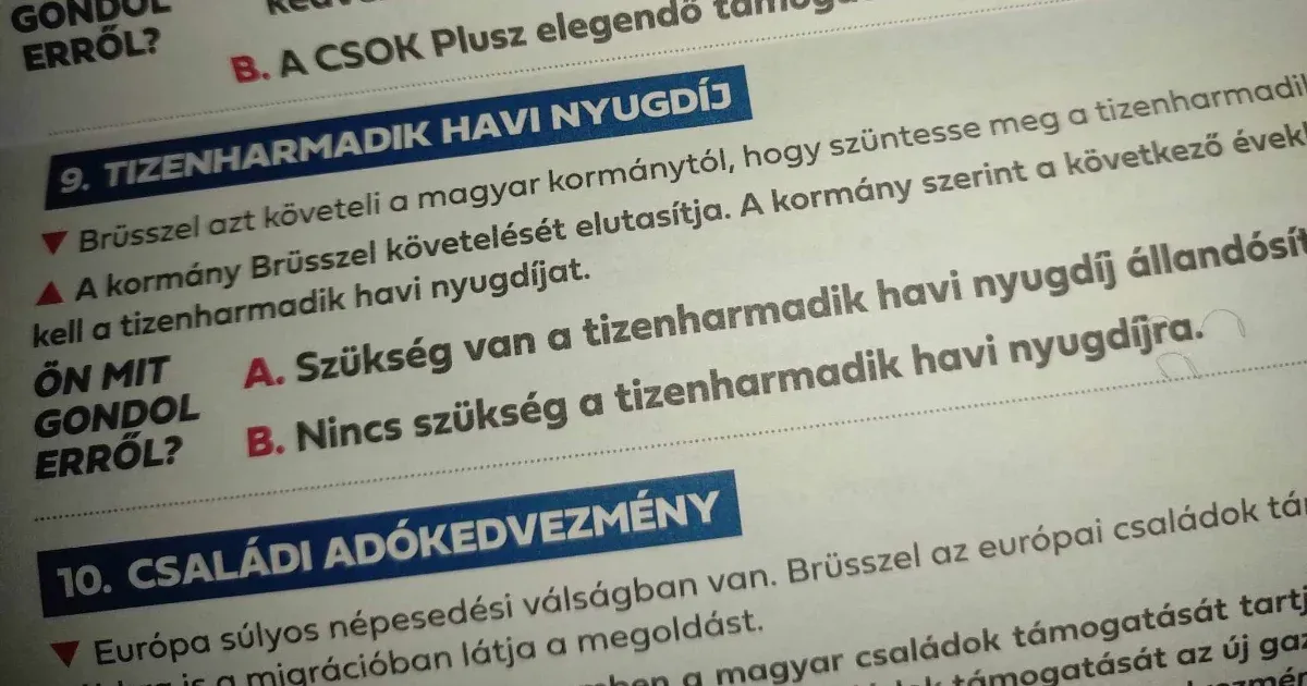 Az Európai Bizottság szerint nem igaz, hogy a 13. havi nyugdíj eltörlését kérték a magyar kormánytól