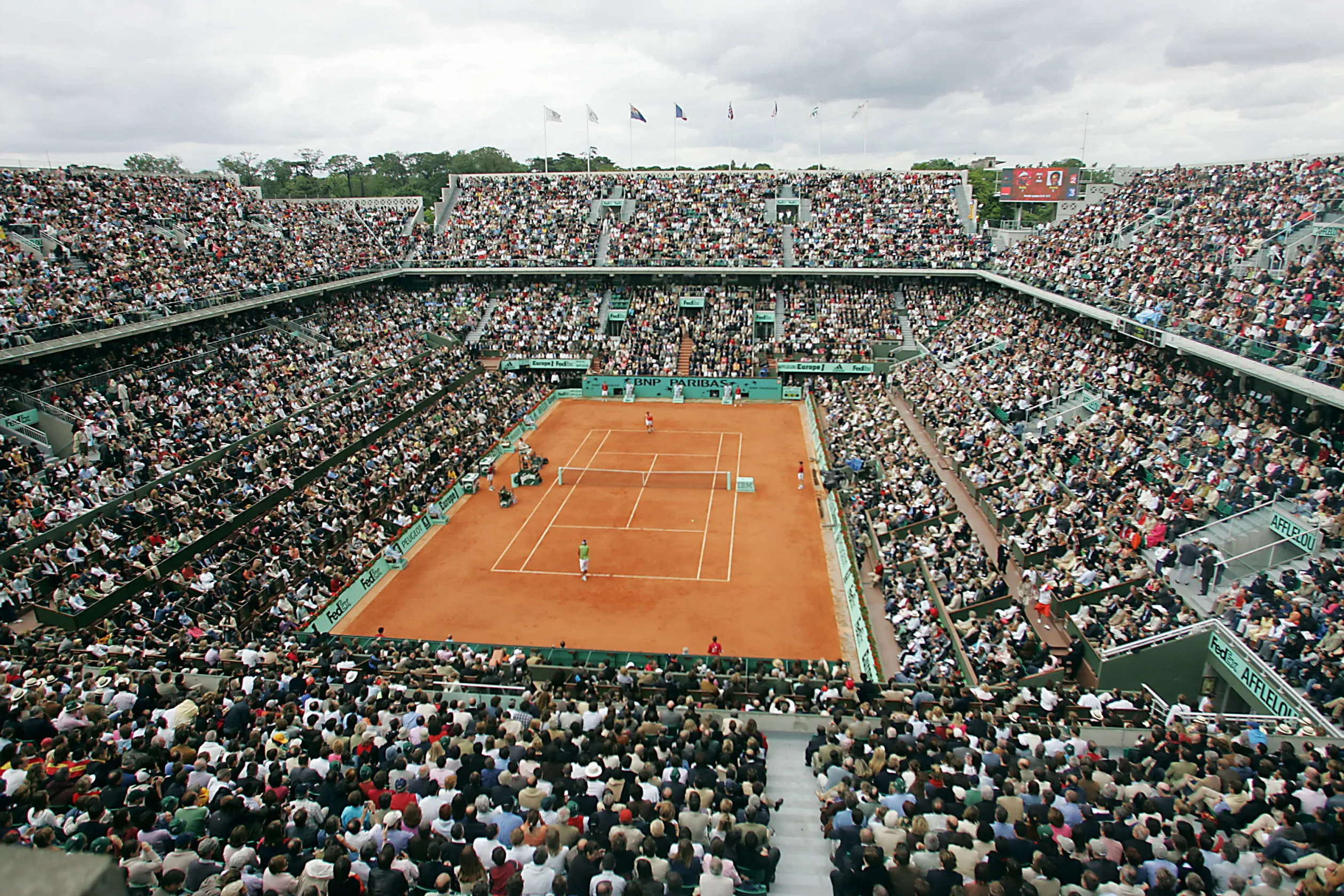 Nadal és az argentin Mariano Puerta a 2005-ös Roland Garros döntőjében – Fotó: Jacques Demarthon / AFP