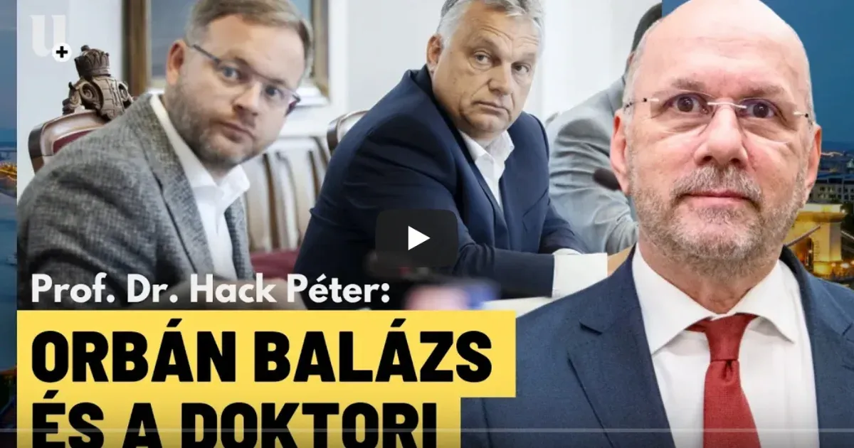 Hack Péter: Akik most fellépnek Orbán Balázs disszertációja ellen, a kommunista gyakorlatot akarják visszaállítani