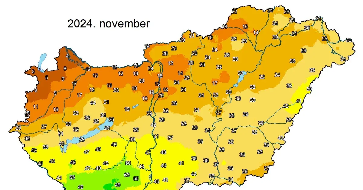 Tényleg száraz volt a november, mert alig esett