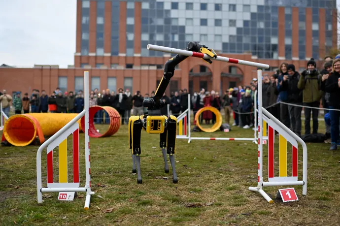 A Boston Dynamics robotja munka közben – Fotó: Bődey János / Telex