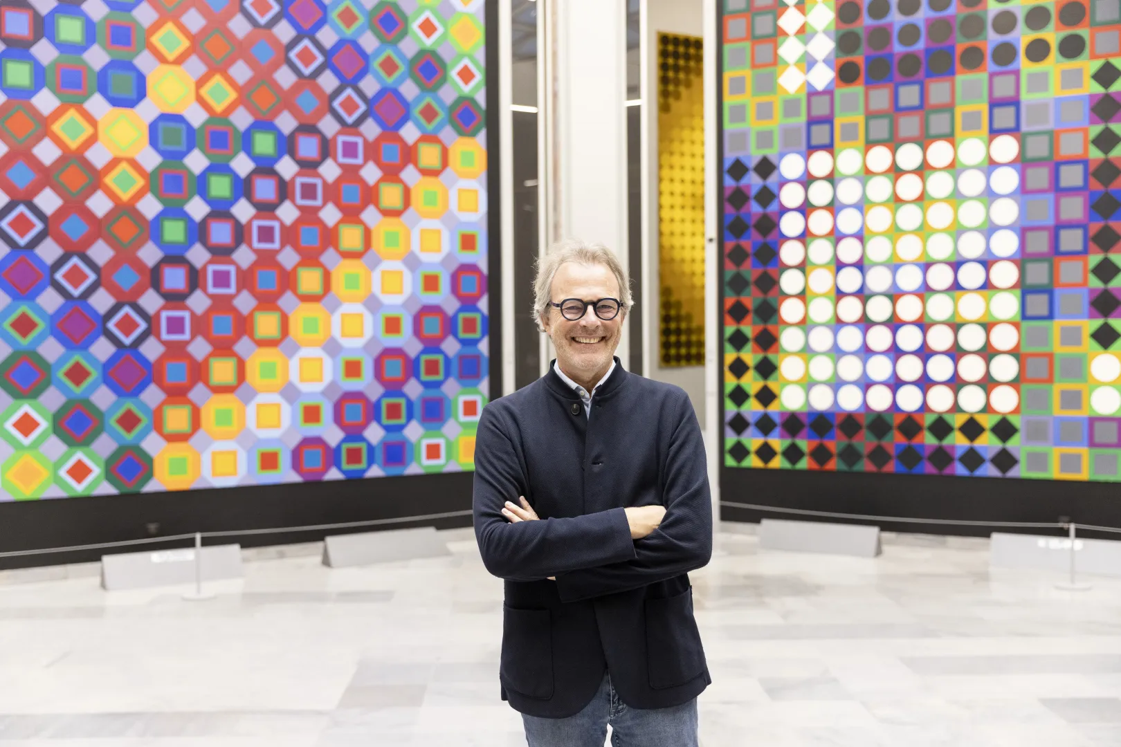 Pierre Vasarely, Victor Vasarely unokája, az Aix-en-Provence-ban székelő Vasarely Alapítvány vezetője – Fotó: Melegh Noémi Napsugár / Telex