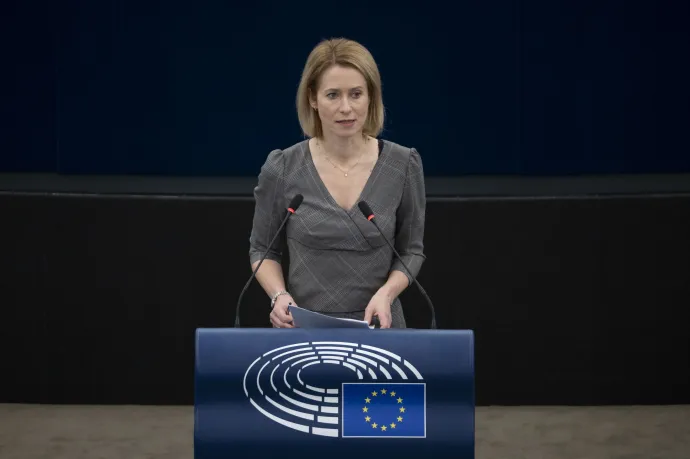 Kaja Kallas, az Európai Unió kül- és biztonságpolitikai főképviselője az Európai Parlament plenáris ülésén Strasbourgban 2024. december 17-én – Fotó: Bodnár Boglárka / MTI