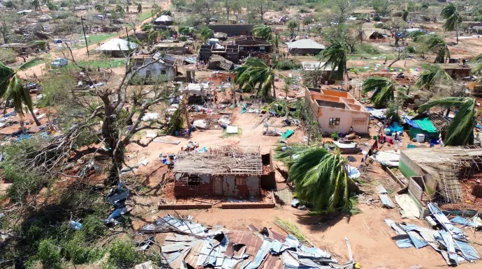 A ciklon pusztításának nyomai a Cabo Delgado tartománybeli Mecufiban – Fotó: Unicef Mozambique / Reuters