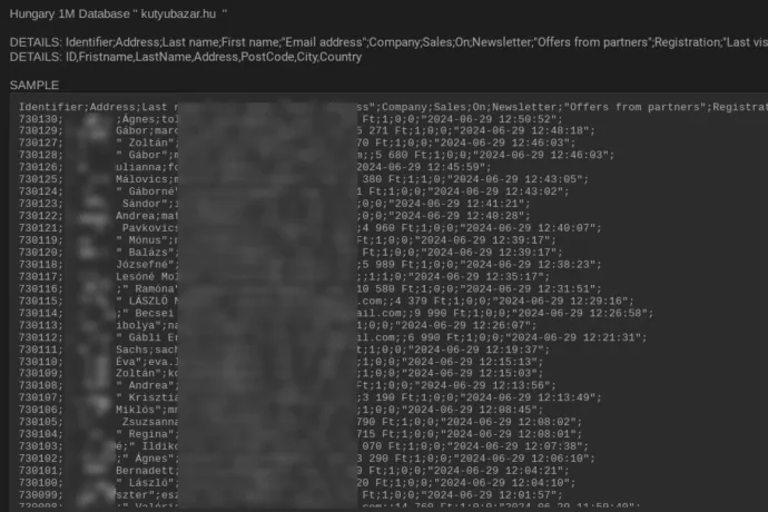 Több százezer magyar felhasználó személyes adatai szivároghattak ki a Kütyübazár oldaláról