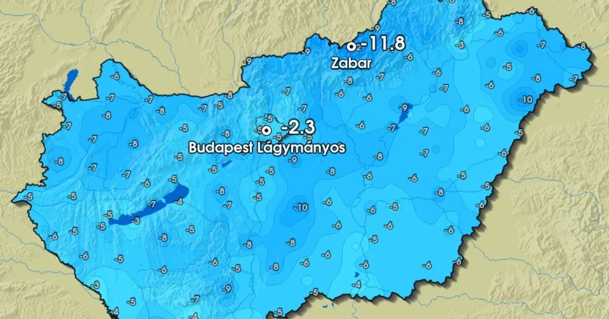 A hétfői volt az idei tél leghidegebb éjszakája