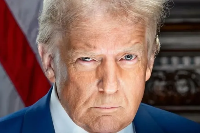 Komoly, baljós, üzenetértékű kép – Trump portréját elemezték a szakértők