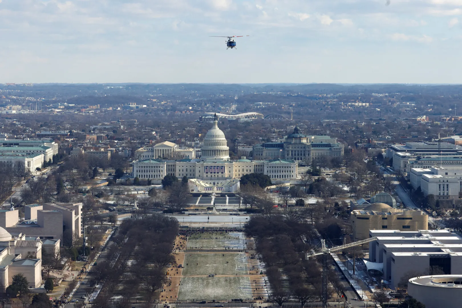 Az amerikai kongresszus épülete 2025. január 20-án, Donald Trump beiktatásának napján – Fotó: Brendan Mcdermid / Pool / Reuters