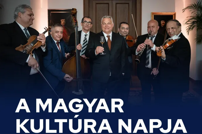 Pálinkával, cigányzenekarral indította a magyar kultúra napját Orbán Viktor