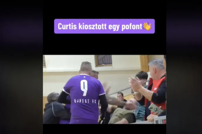 Eredményhirdetés közben szidta az Újpestet egy szurkoló, Curtis felpofozta