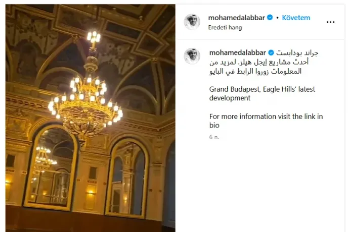 A Párisi Nagy Áruházból posztolt a Rákosrendezőt megvásárló Mohamed Alabbar, ott nyitna értékesítési központot