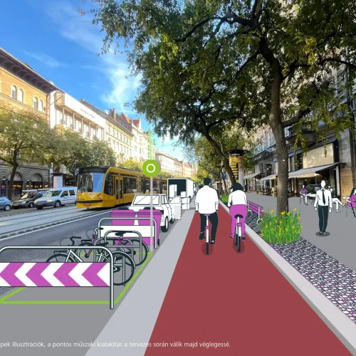 Józsefvárosban már idén látni lehet, hogy fog kinézni az átépített Nagykörút Kép