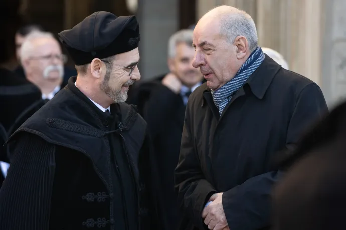 Kolumbán Vilmos erdélyi református püspök és Sulyok Tamás, Magyarország köztársasági elnöke – Fotó: Gozner Gertrud / Transtelex