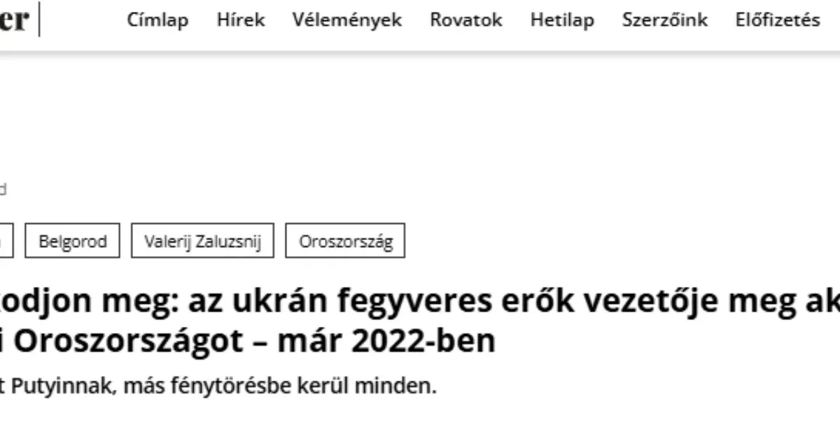 A kormánysajtó azt terjeszti, hogy az ukránok még a háború kitörése előtt meg akarták támadni Oroszországot