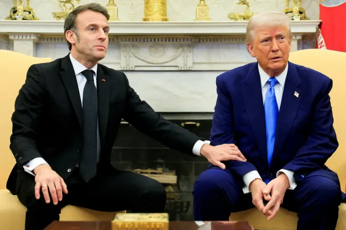 Macron az Ovális Irodában szakította félbe Trumpot, hogy kijavítsa, amikor csúsztatott Ukrajnáról