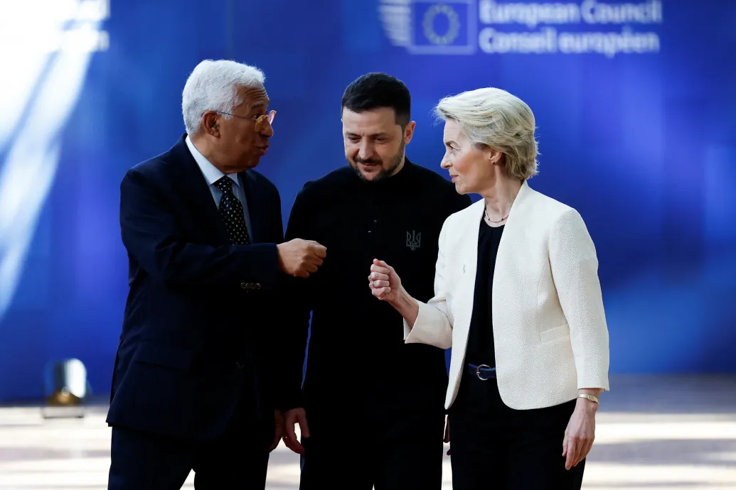 Veled vagyunk az első naptól, maradunk a jövőben is, jelentette ki az EU-csúcs elnöke Zelenszkijnek – Forrás: Telex.hu